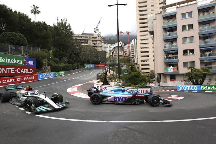 Lewis Hamilton fand keinen Weg vorbei an Esteban Ocon