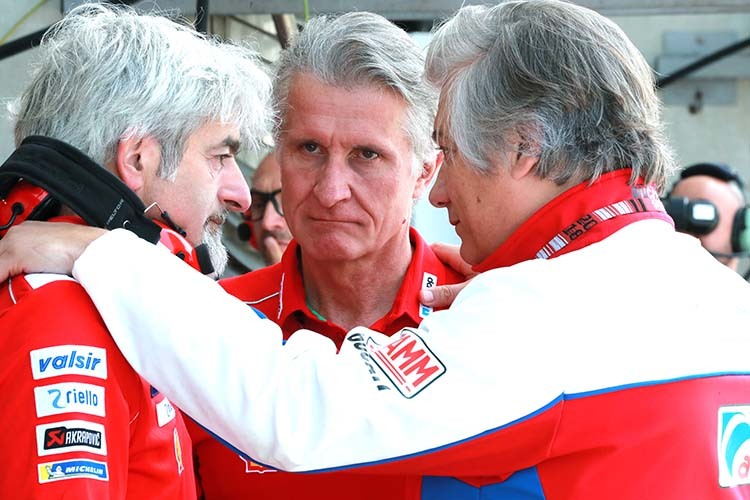 Uneinigkeit bei Ducati: Gigi Dall'Igna, Sportdirektor Paolo Ciabatti und Pramac-Teambesitzer Paolo Campinoti
