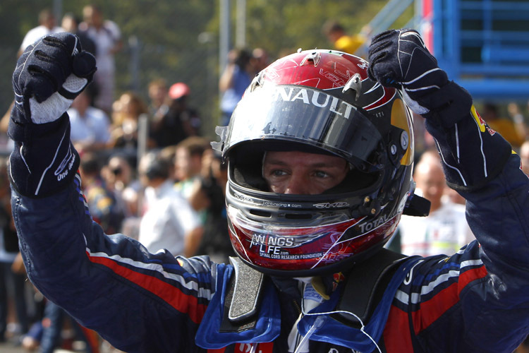 2011 holte sich Vettel in Monza die Trophäe