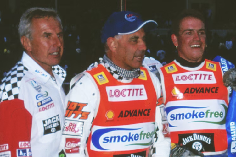 Ivan Mauger (Mitte) 2002 in Sydney mit Vaclav Verner (li.) und Stephan Katt
