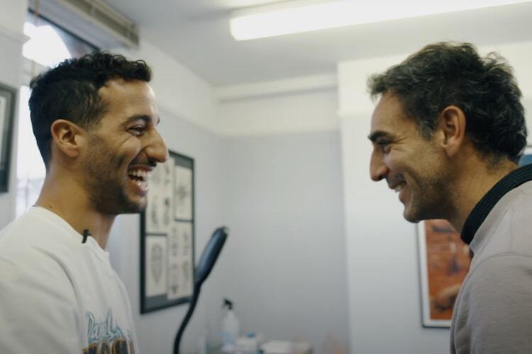 Daniel Ricciardo und Cyril Abiteboul