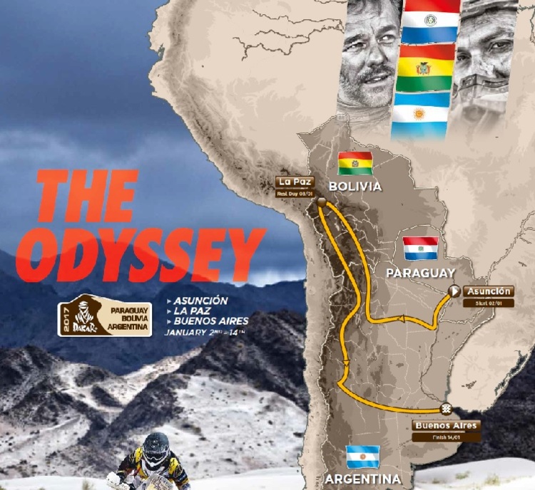 Die Route der Rallye Dakar 2017