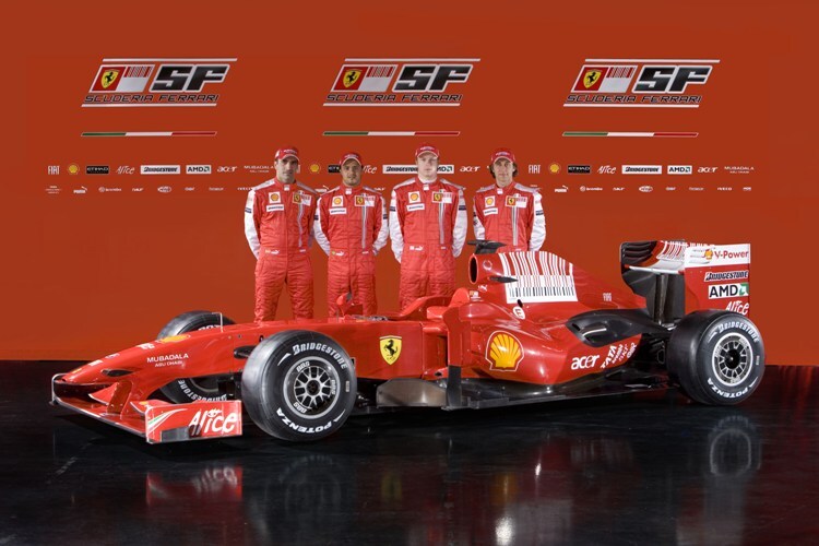 Die vier Ferrari-Piloten und der neue F60 