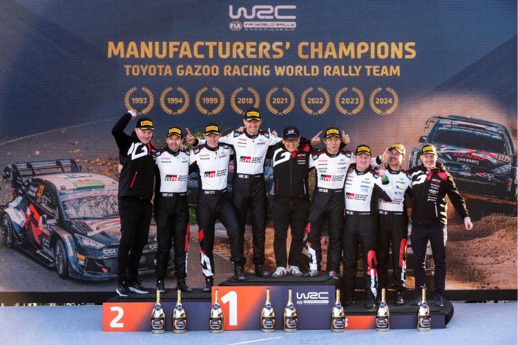 Elfyn Evans, Sebastian Ogier, Takamoto Katsuta: Gemeinsam in Japan den Herstellertitel zementiert