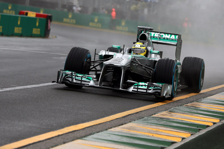 Nico Rosberg: ««Es ist echt schwer bei diesen Bedingungen zu fahren»