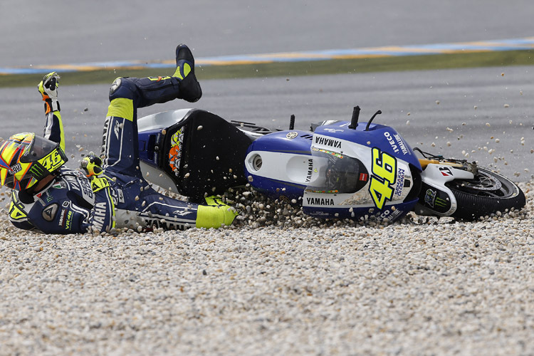 Rossi-Crash im rennen von Le Mans: Wie lange macht er das noch mit?