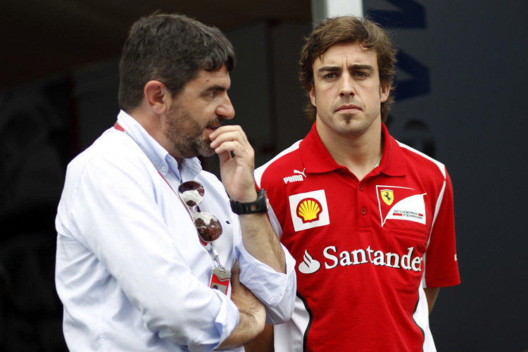 Luis Garcia Abad mit Fernando Alonso