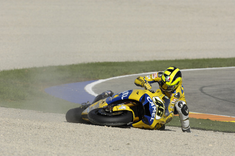 Fataler Fehler: Rossi stürzte 2006 in Valencia