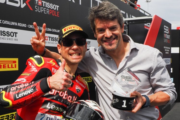 Carlos Checa ist regelmäßig im Superbike-Paddock anzutreffen 