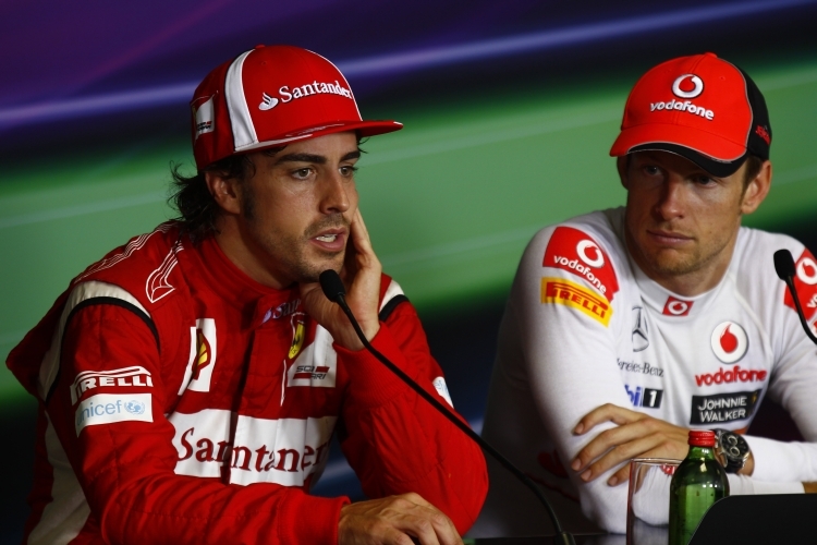Alonso mit Button, Hamiltons Teampartner.
