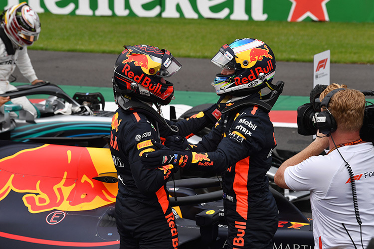 Max Verstappen und Daniel Ricciardo nach der Quali