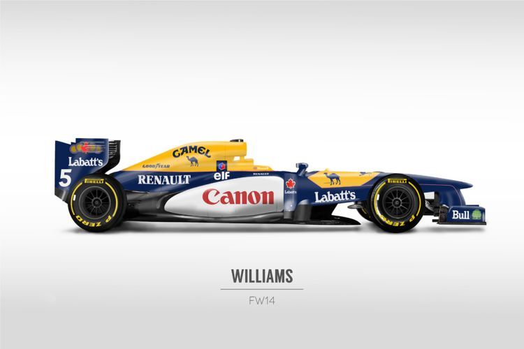 Formel 1 Retro-Bemalungen - Williams