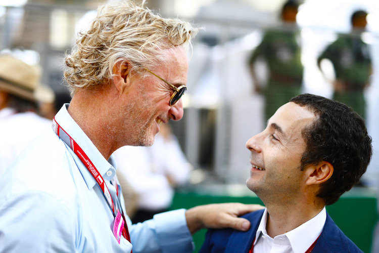 Eddie Irvine (links) mit Nicolas Todt in Monaco 2017
