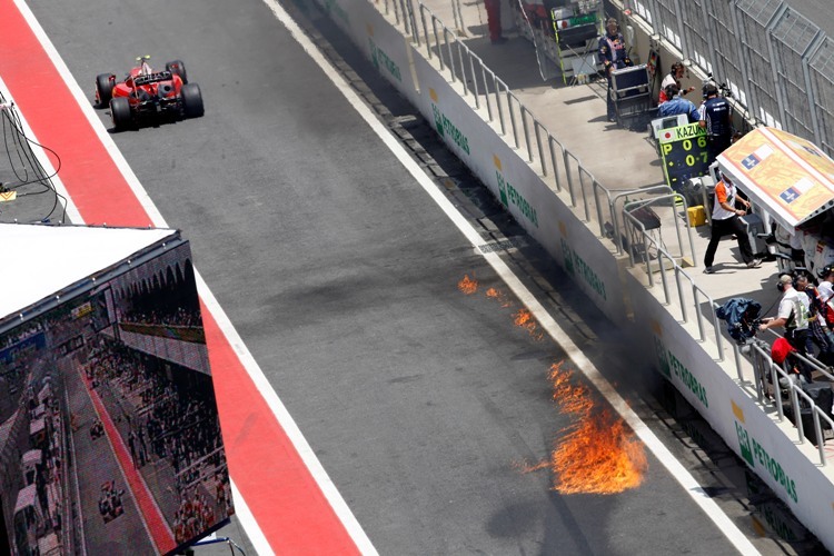 Zum Glück hatten die Schutzengel in Interlagos Dienst. 