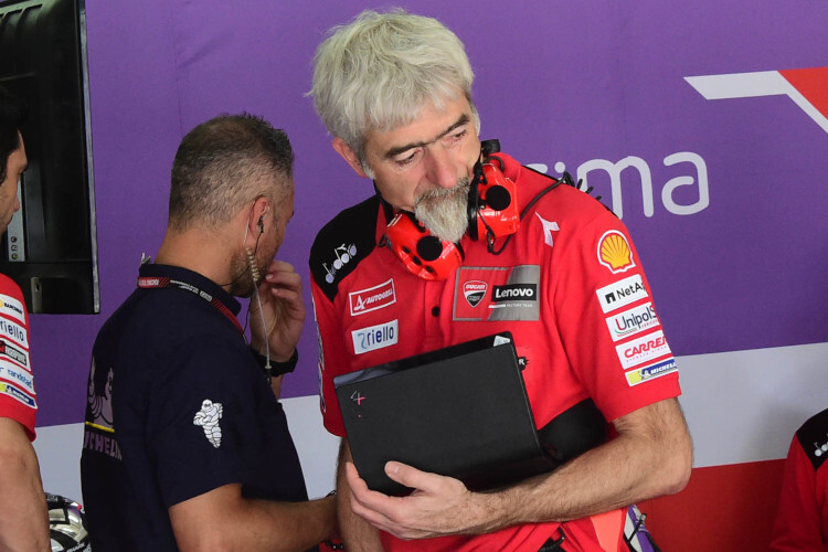 Gigi Dall’Igna ist auch regelmäßig in der Pramac-Ducati-Box