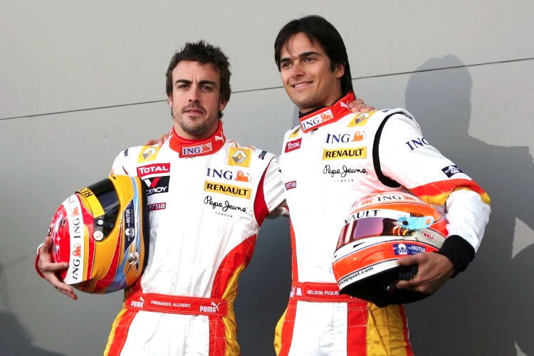 Fernando Alonso und Nelson Piquet junior als Stallgefährten bei Renault