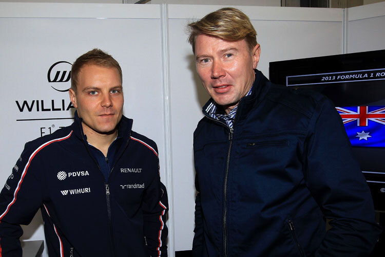 Mika Häkkinen mit seinem Schützling Valtteri Bottas