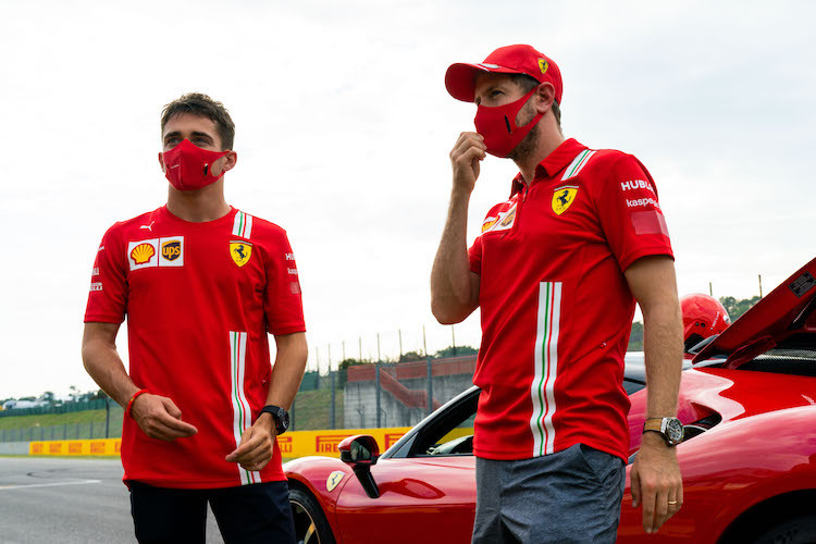 Charles Leclerc und Sebastian Vettel in Mugello