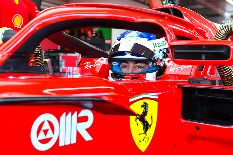 Giuliano Alesi am 25. Januar 2021 im Ferrari