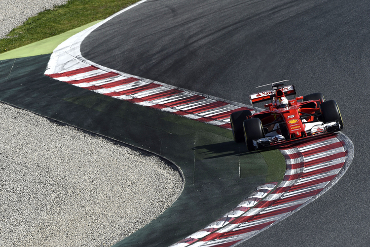 Sebastian Vettel stellte am 7. Barcelona-Testtag die Bestzeit auf