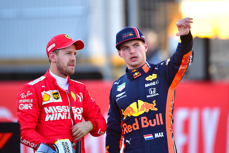 Sebastian Vettel und Max Verstappen 2019 in Texas