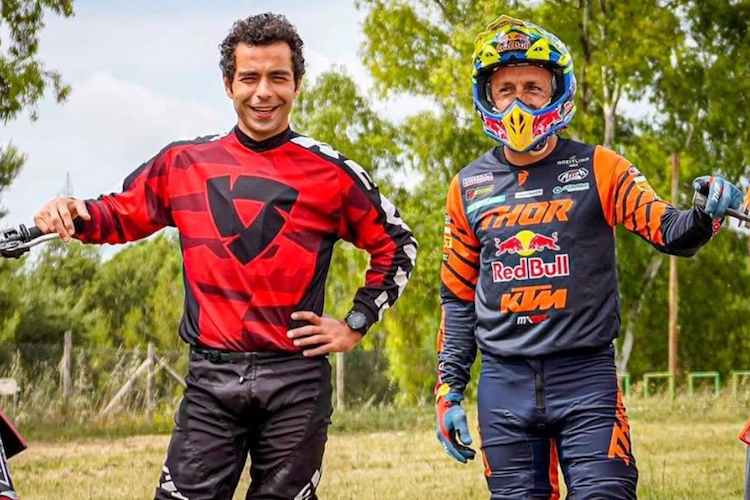 Gemeinsam auf der Motocross-Piste: Danilo Petrucci und Tony Cairoli