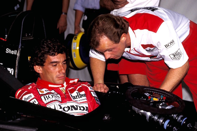 Jo Leberer 1992 am McLaren von Ayrton Senna