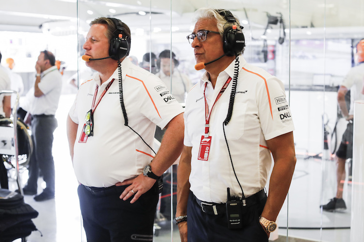 McLaren-CEO Zak Brown (links) und Investor Michael Latifi