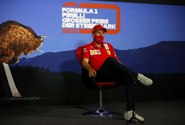 Auch Sebastian Vettel stellte sich den Fragen der Medien