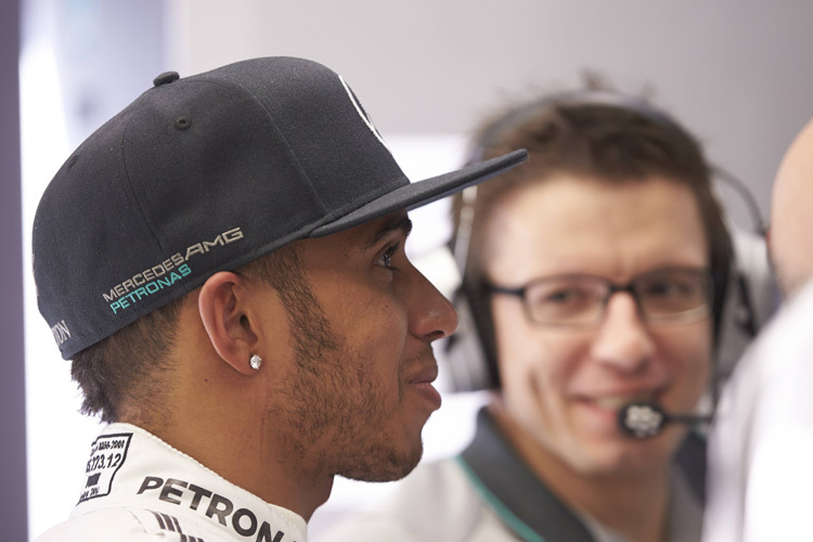 Lewis Hamilton und seine Mercedes-Truppe sind bester Dinge