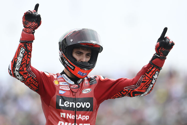 Pecco Bagnaia on his way to the 2022 world title