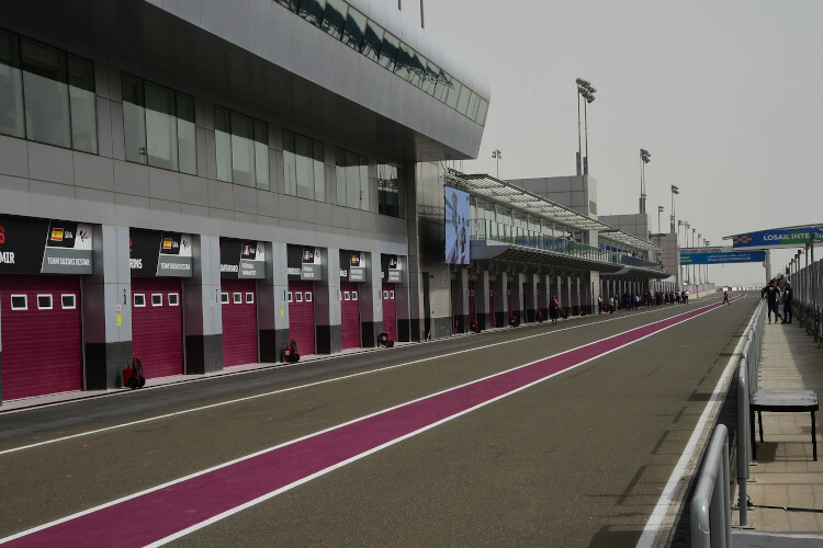 Die MotoGP-Boxen blieben in Katar zu
