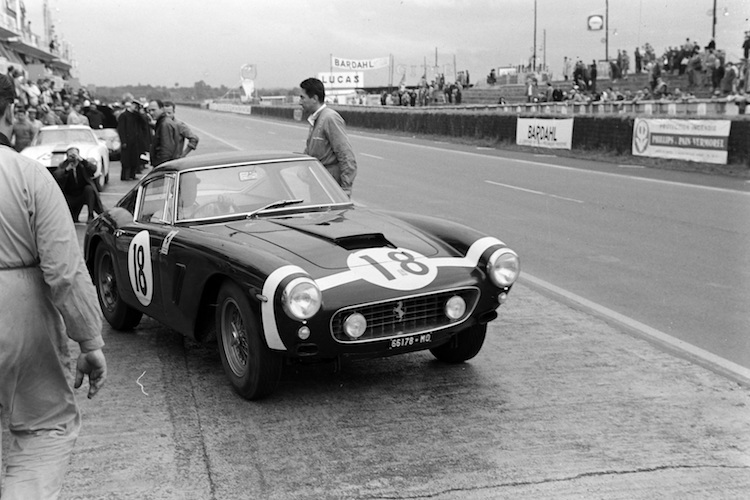 Moss 1961 mit dem Rob Walker-Ferrari in Le Mans