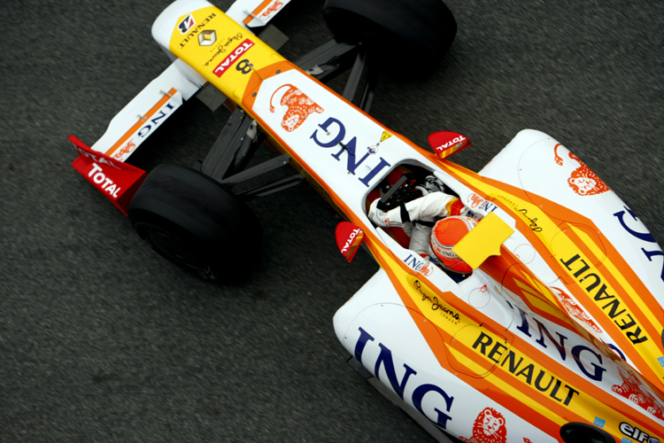 Auch Renault (Nelson Piquet) testet in Jerez.