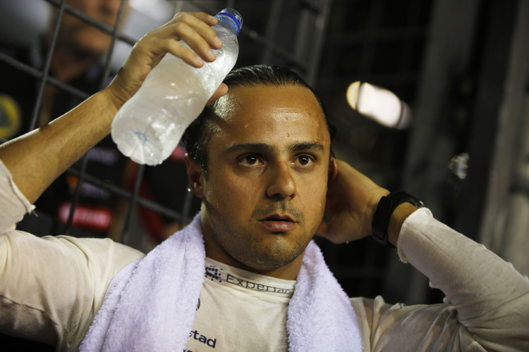 Auch Felipe Massa wurde es ziemlich warm