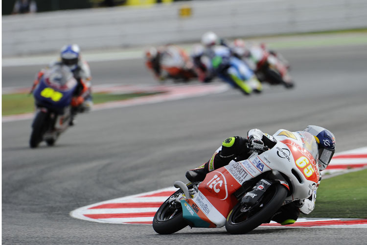 Moto3-Rennen in Misano: Philipp Öttl konnte sich rasch von den Verfolgern lösen