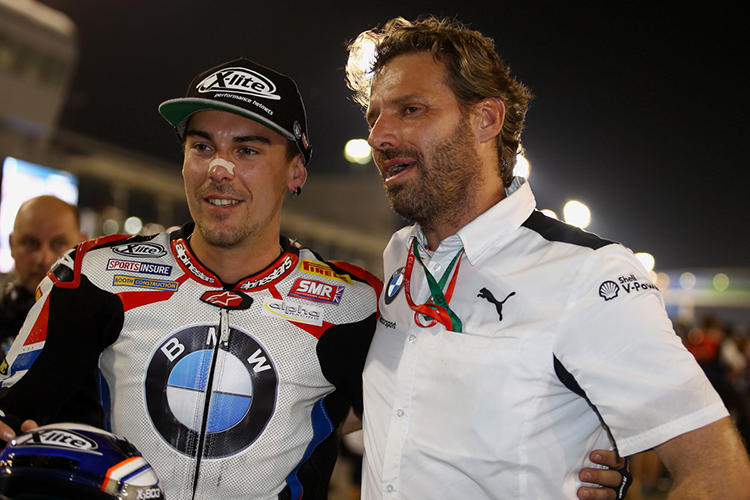 Markus Reiterberger (li.) mit BMW-Motorsport-Direktor Marc Bongers