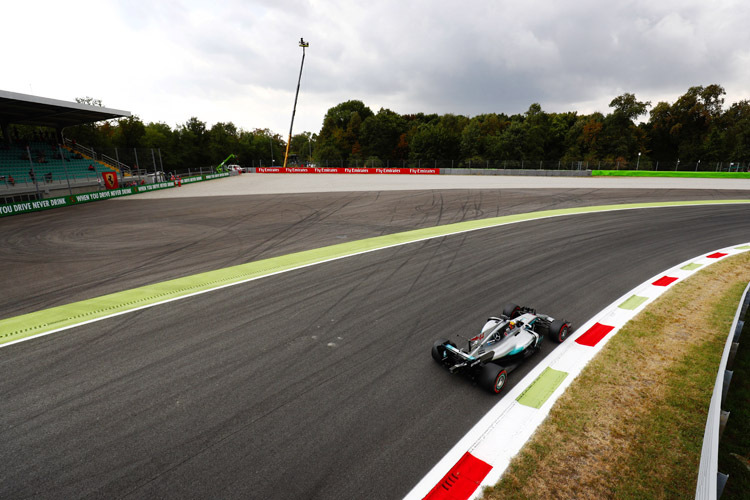 Keiner umrundete den Highspeed-Kurs von Monza im ersten Training schneller als Lewis Hamilton
