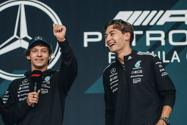 Kimi Antonelli und George Russell