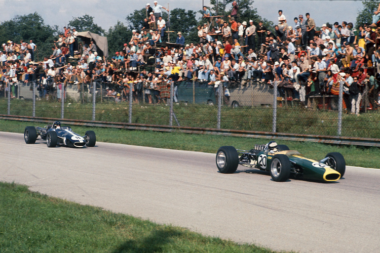 Jim Clark vor Dan Gurney in Monza 1967