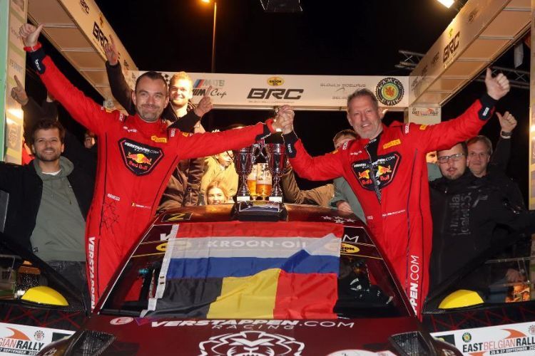 Ex-F1-Pilot Jos Verstappen und Co-Pilot Renauld Jamout sicherten sich auf Skoda die Belgische Meisterschaft