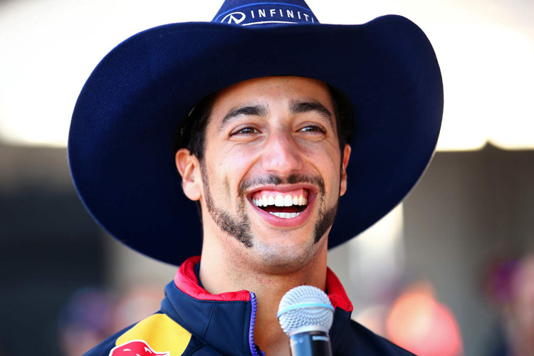 Daniel Ricciardo mit Austin-Gesichtsbehaarung