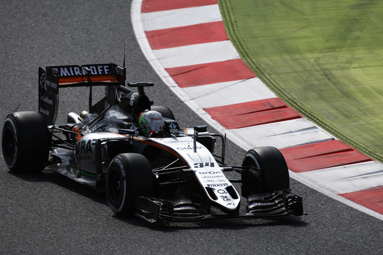 Alfonso Celis durfte auch beim Barcelona-Test im Formel-1-Renner von Force India ausrücken