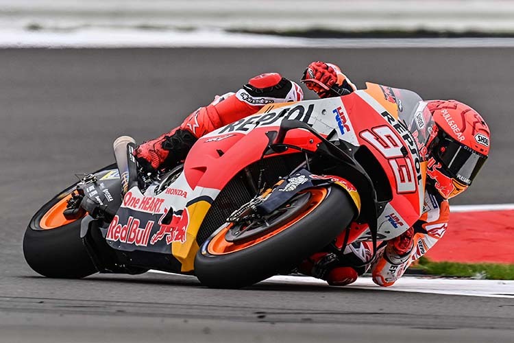 Marc Márquez im FP1 heute in Silverstone