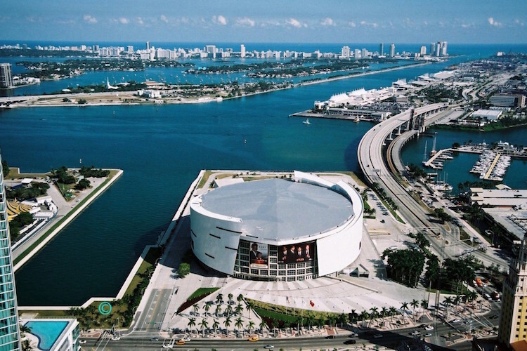 Miami: Die Pistenführung um die «American Airlines Arena» ist fragwürdig