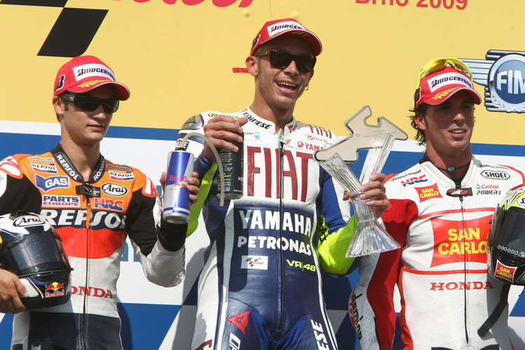 Brünn 2009: Platz 3 hinter Rossi und Pedrosa