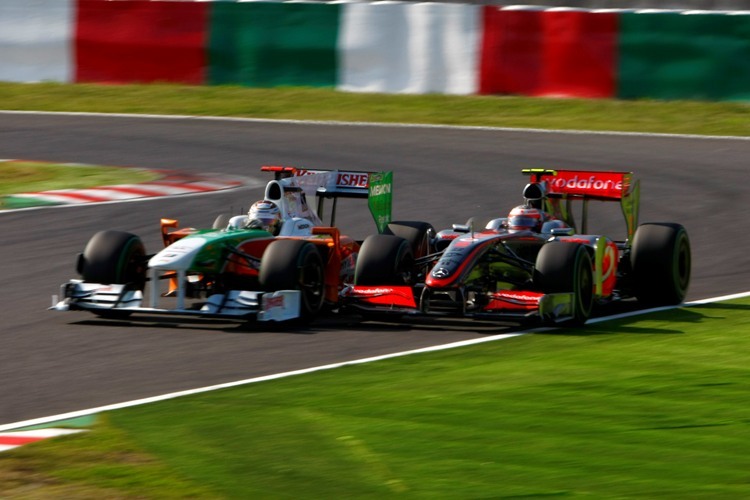 Gleich krachts: Adrian Sutil und Heikki Kovalainen