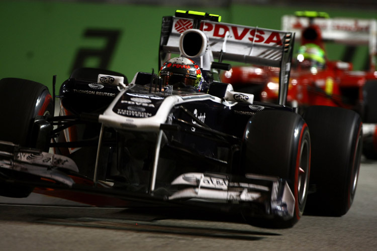Maldonado wurde in Singapur von Massa gejagt