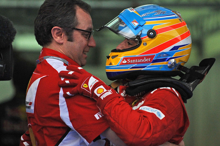 Stefano Domenicali und Fernando Alonso