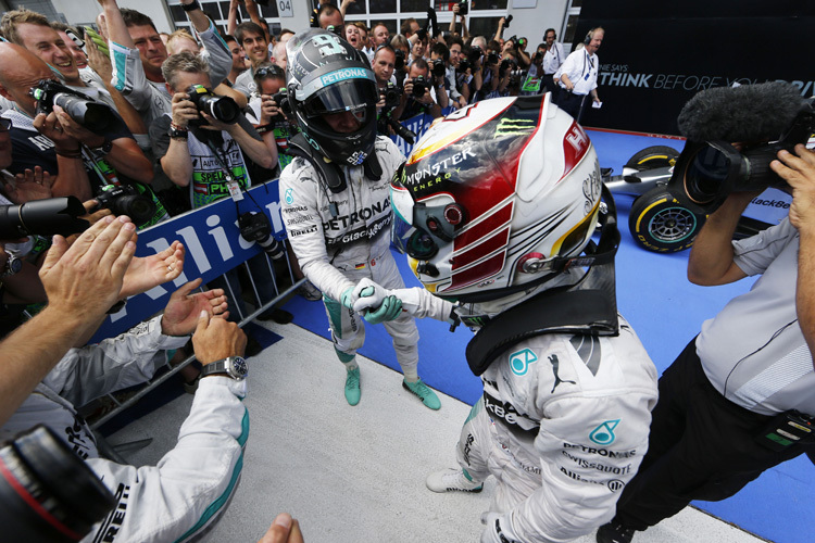 Rosberg und Hamilton: Wer gratuliert in Austin zum Sieg?